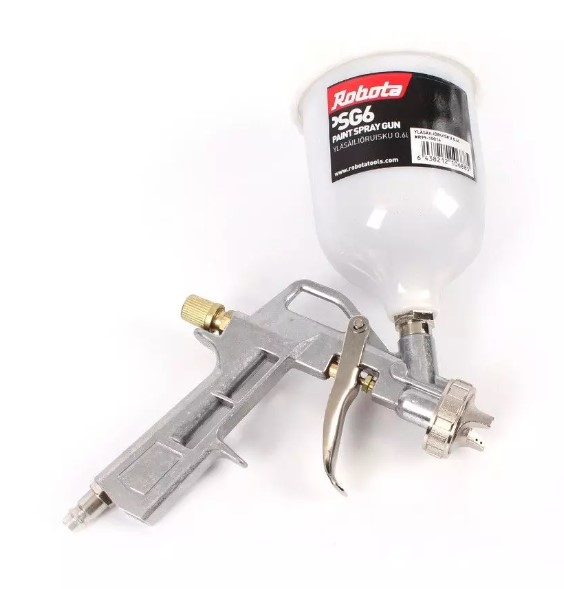 Robota Yläsäiliömaaliruisku 0,6L - Paineilmatyökalut ja tarvikkeet - 0014968 - 1